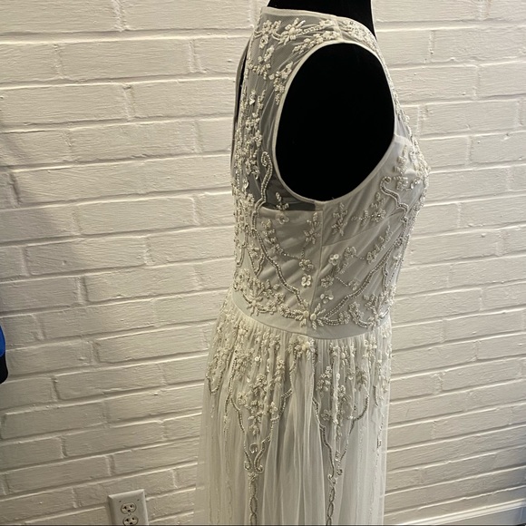 BHLDN Eliza beaded dress ivory 6 - Picture 9 of 9